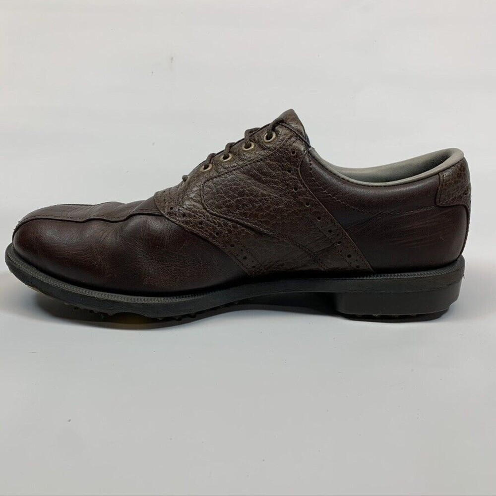 Footjoy Dryjoys Aquaflex Golf Shoes Men's Size 9.5 M Brown Leather 53478 - Picture 3 of 12